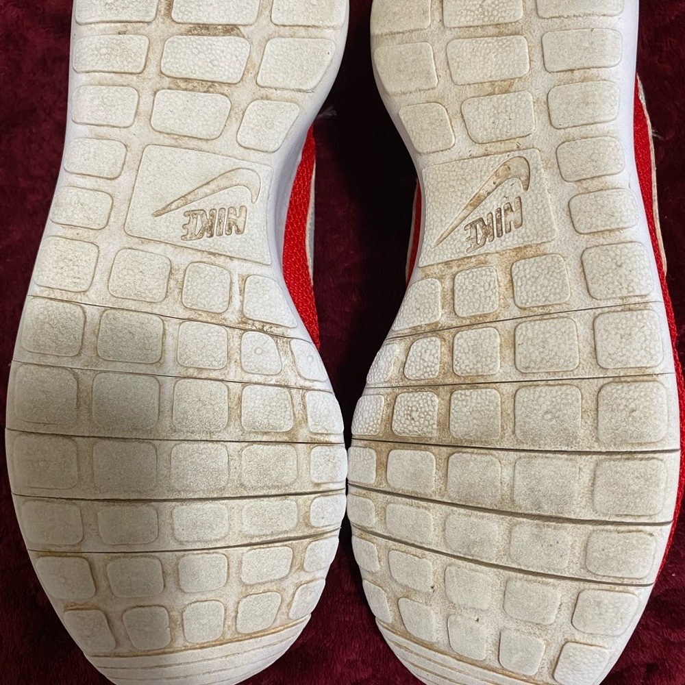 Nike Bold Red Athletic Shoes
Size 7Y  or 8.5 in women’s. 
In great shape! - Picture 5 of 5